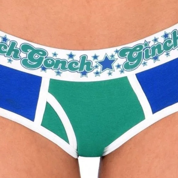 GINCH Gonch Boyfriend Inspired Brief Underwear Panty Blue Lagoon Intimates NIP - Picture 3 of 11